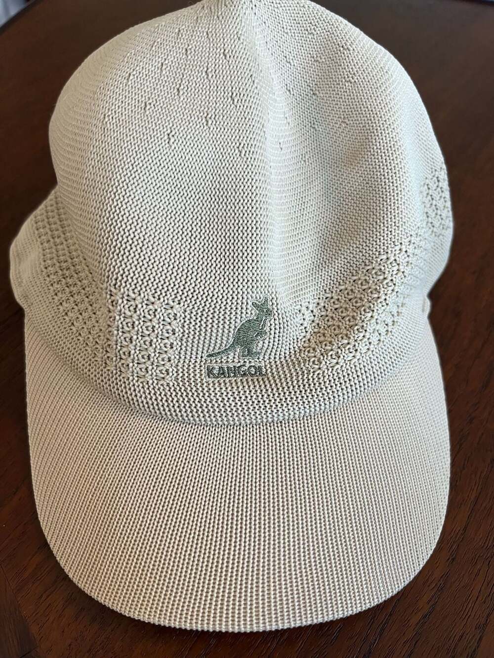 Kangol Tropic Ventair Spacecap Beige Fitted Baseball Cap Hat Streetwear Size M